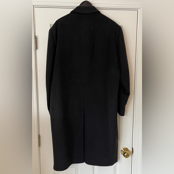 CALVIN KLEIN Men's Cashmere Wool Blend Overcoat 42 R *MINT* Charcoal Gray Coat - Picture 5 of 16
